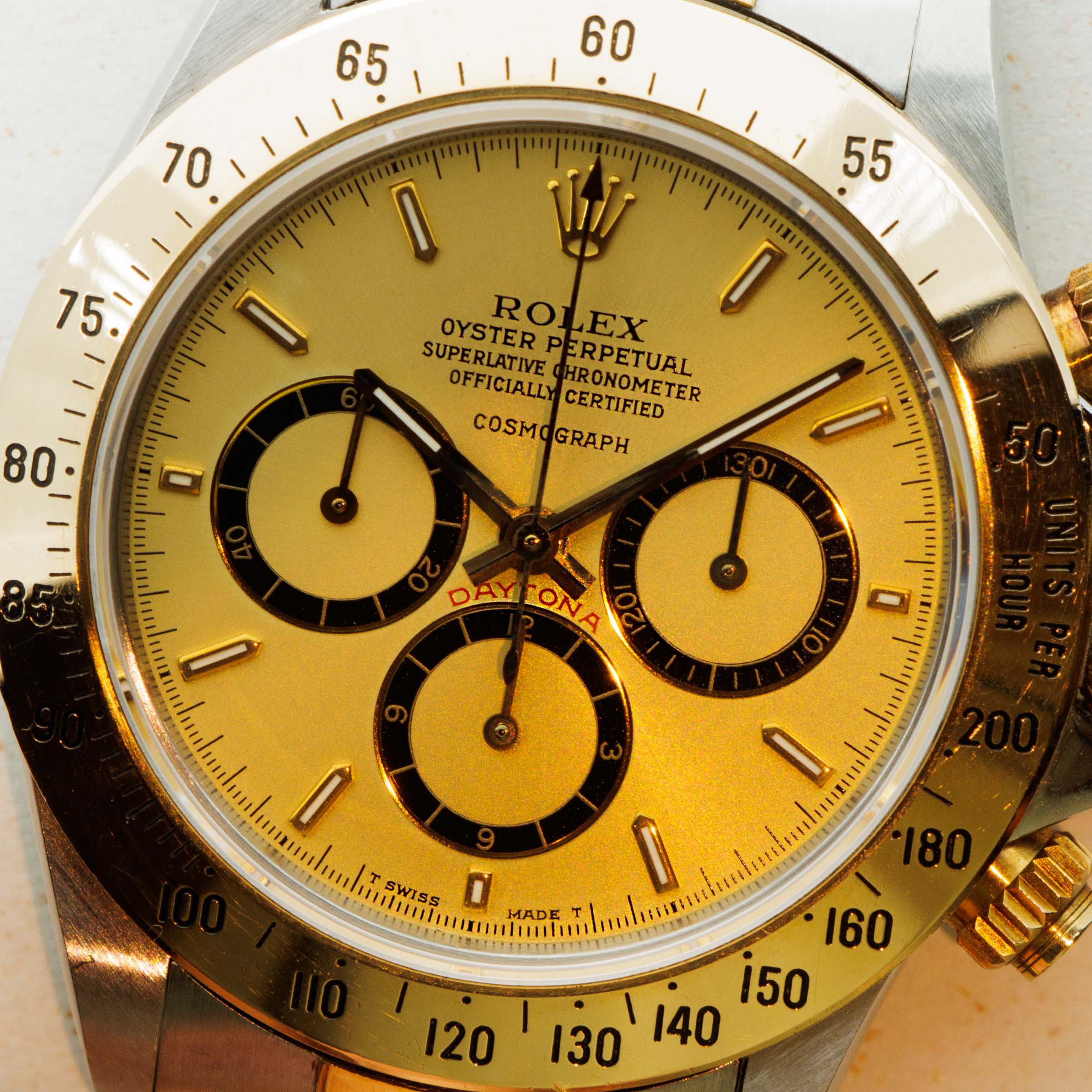 Rolex Daytona Floating Cosmograph 16523 Two Tone Champagne Dial