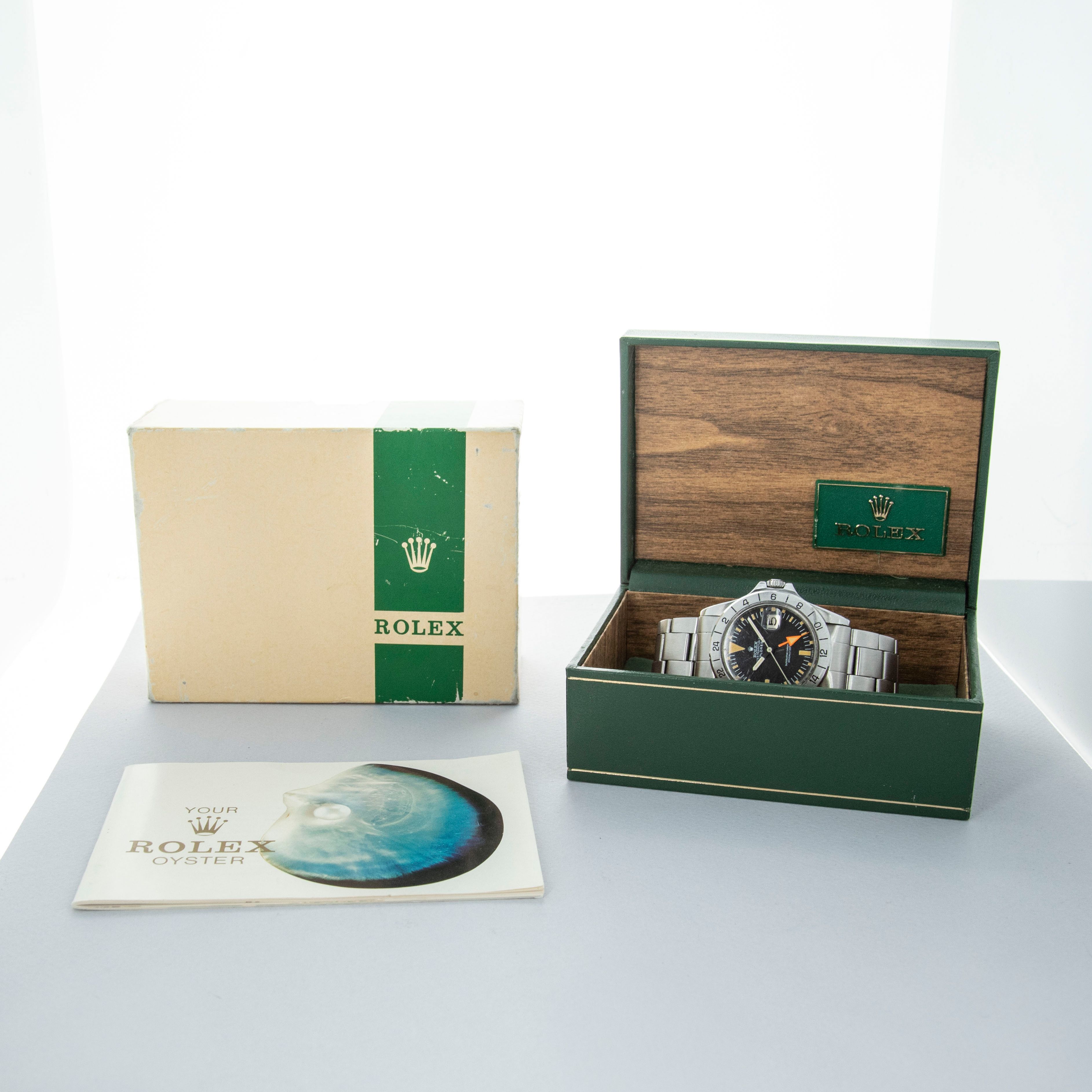 Rolex Explorer II 1655 Orange Hand Straight Seconds with Box and