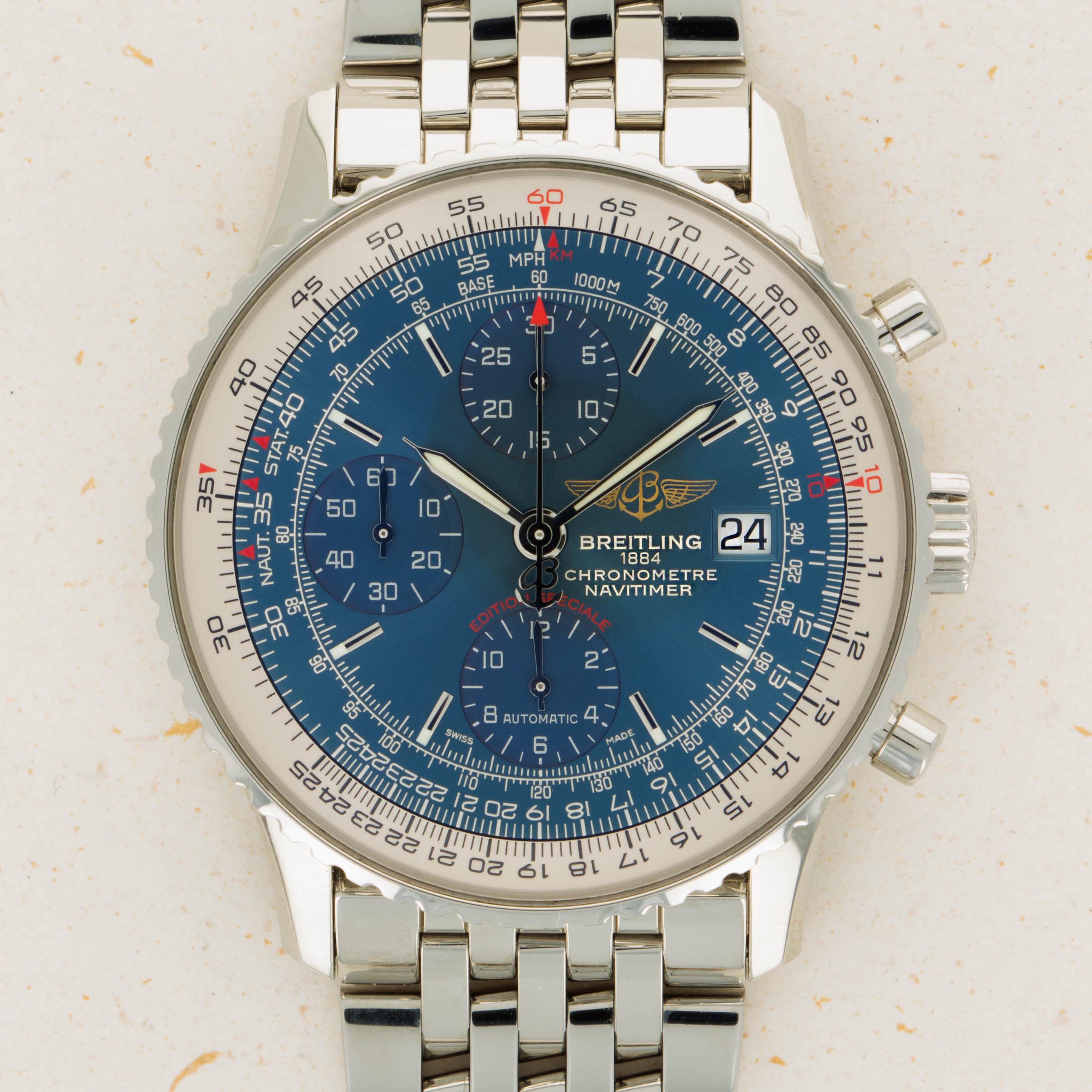 Breitling Navitimer Heritage A13324 Blue Dial with Bracelet | Auctions ...