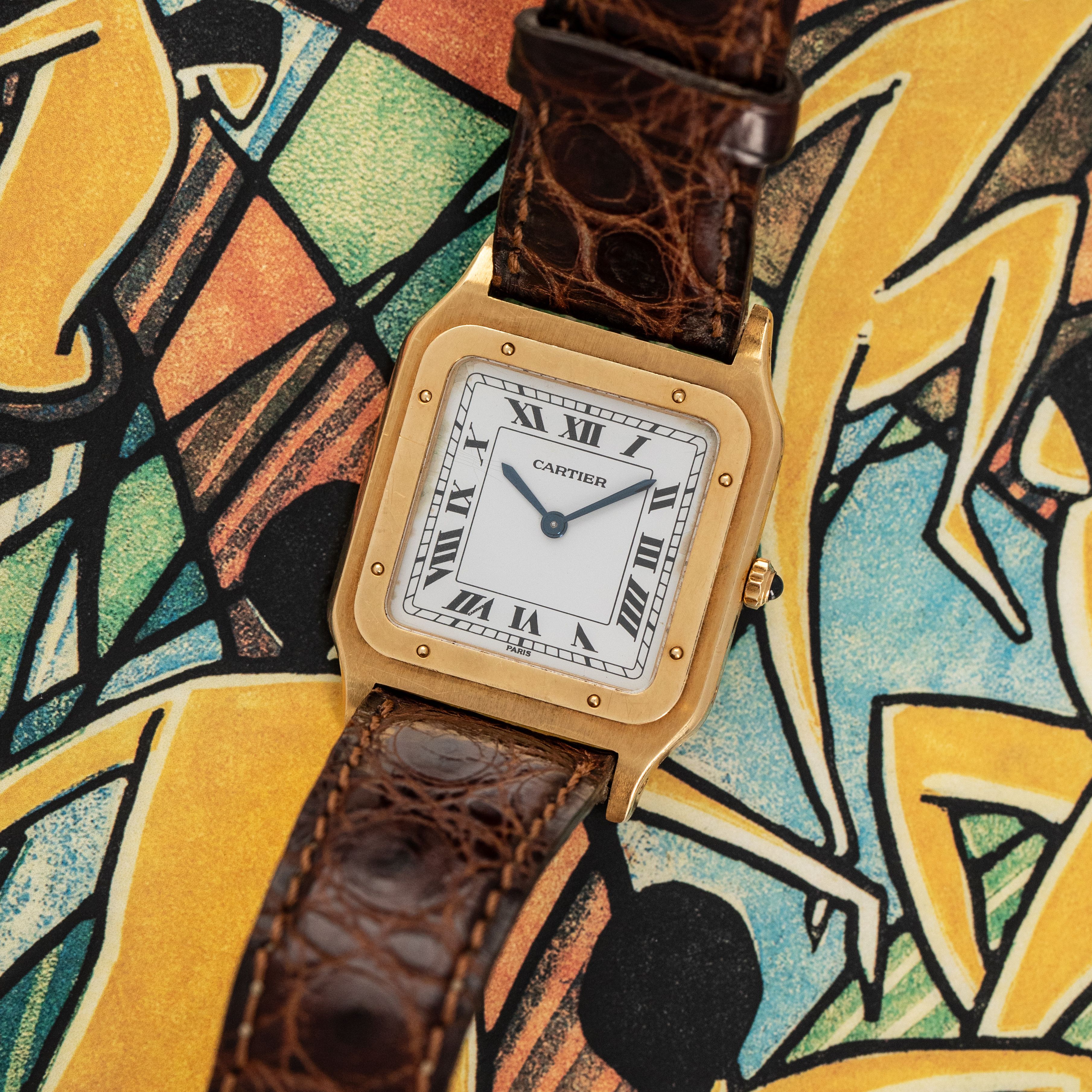 Cartier Paris Santos Dumont 96054 Extra Plate 18k YG | Auctions