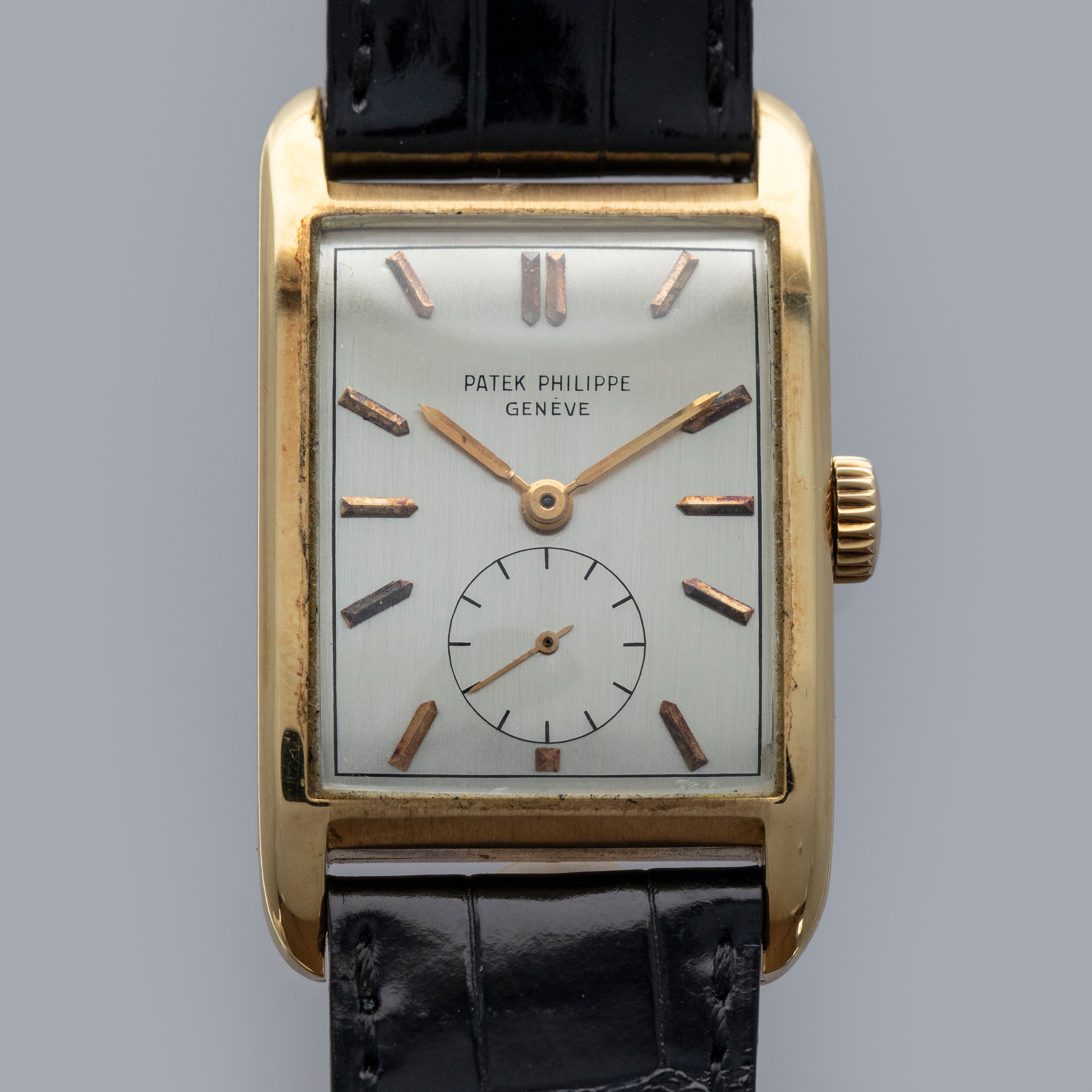 Patek Philippe Rectangular 2434J 18k YG with Extract of the