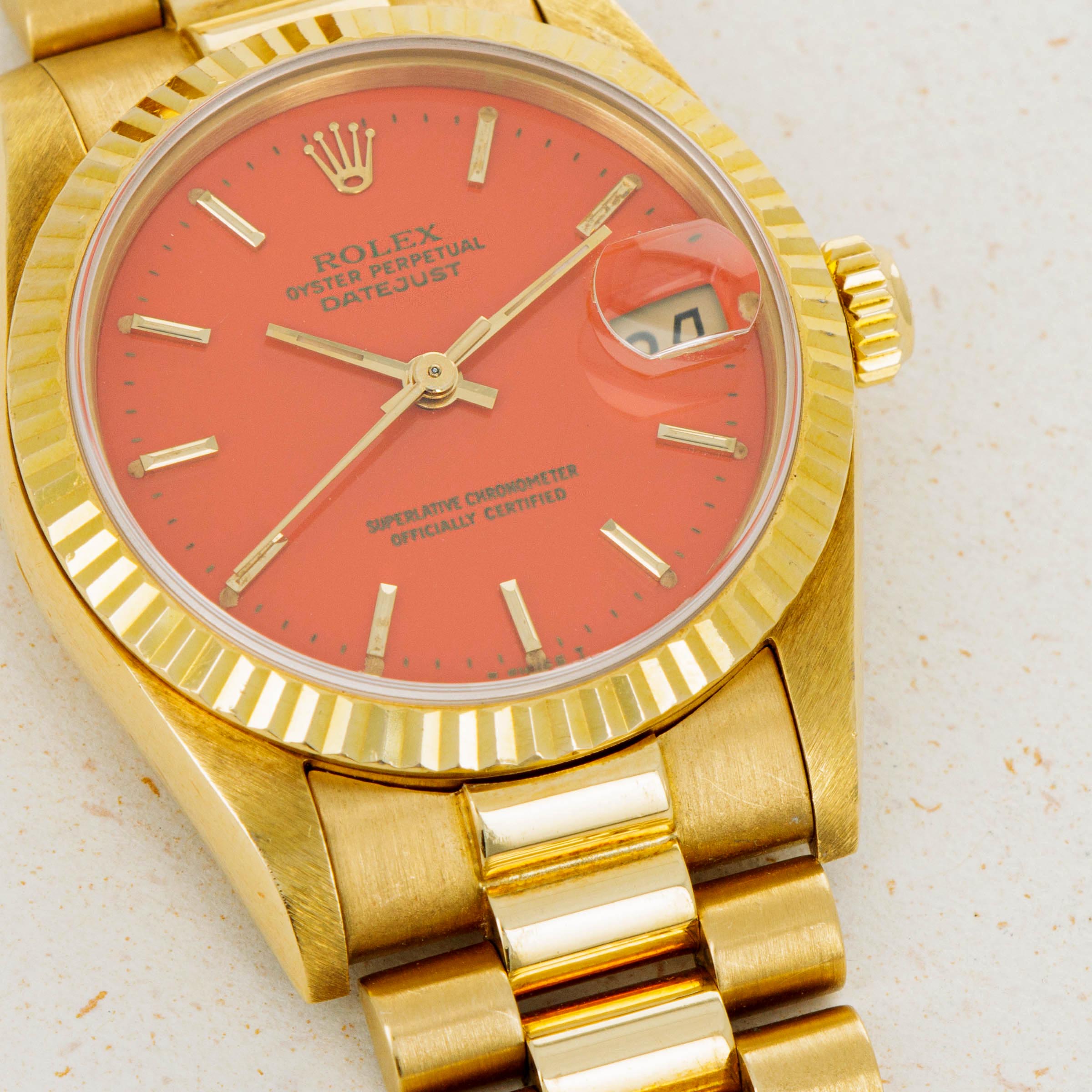 Rolex Datejust 68278 Ladies President Orange Stella Auctions