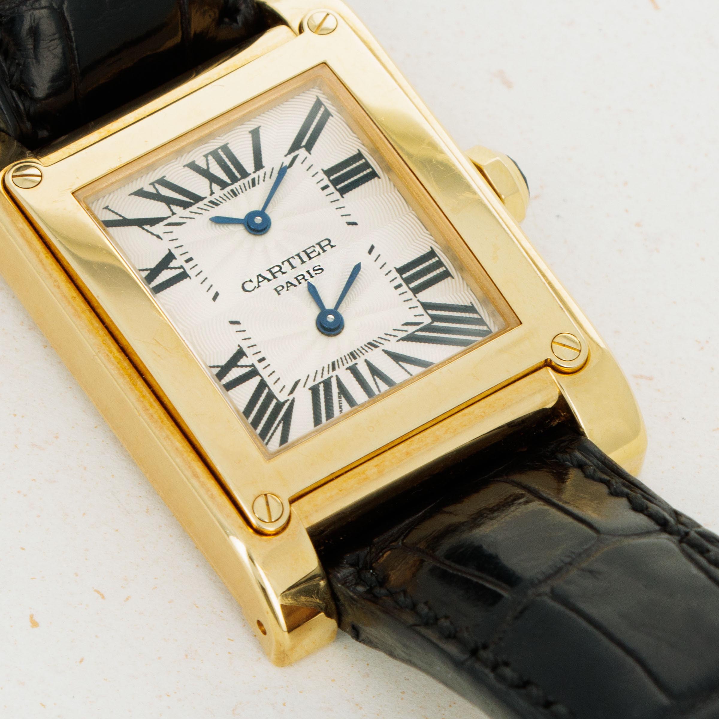 Cartier CPCP Tank Vis Dual Time 2551 Auctions Loupe This