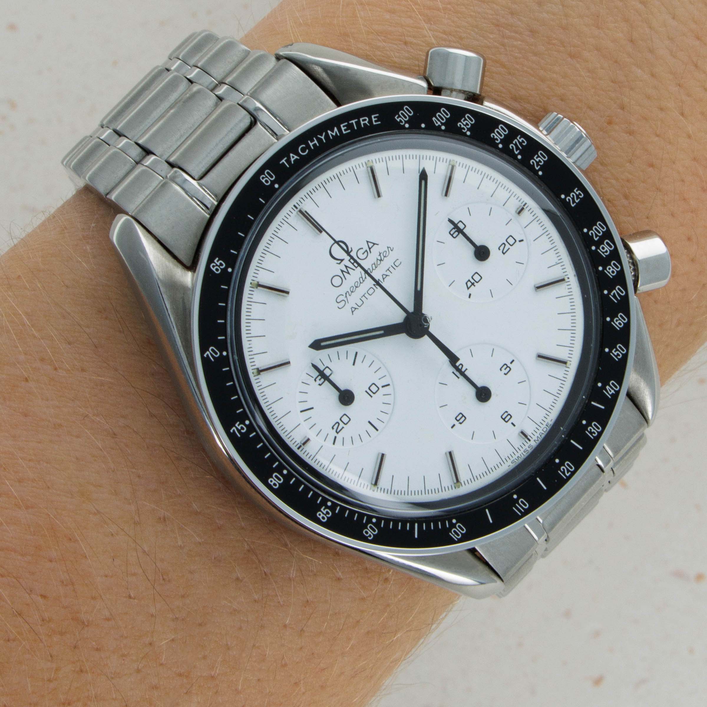 Omega speedmaster reduced online white dial