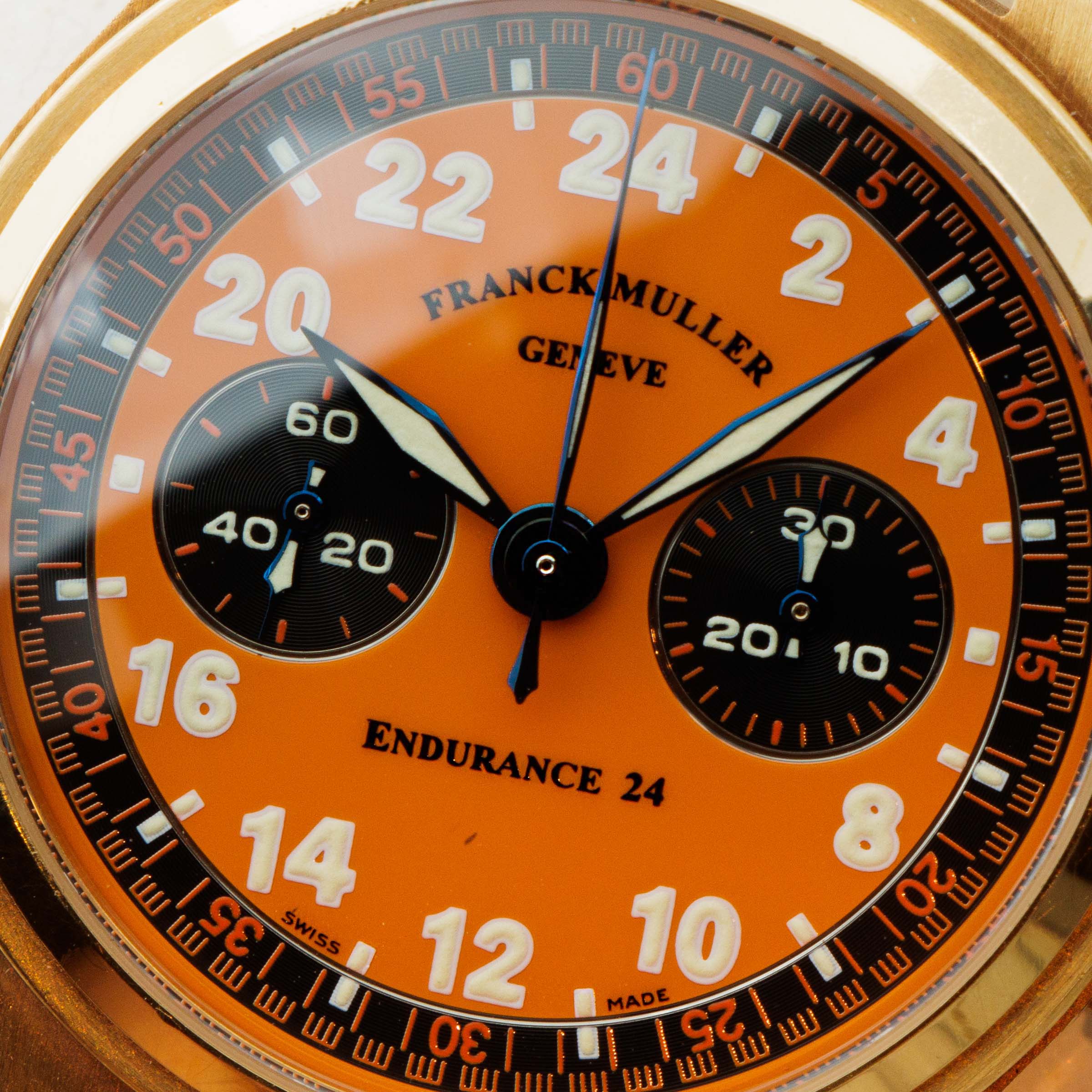 Franck Muller Endurance 24 Chronograph 18k YG Orange Dial