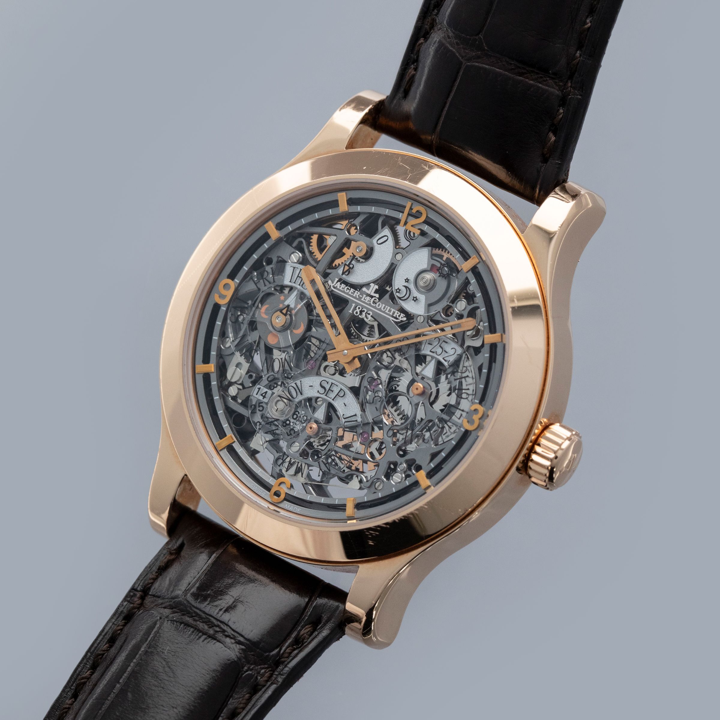 JAEGER-LECOULTRE 自動巻き 腕時計 本体 Jaeger LeCoultre Master Control Eight Day Perpetual Skeleton 146.2