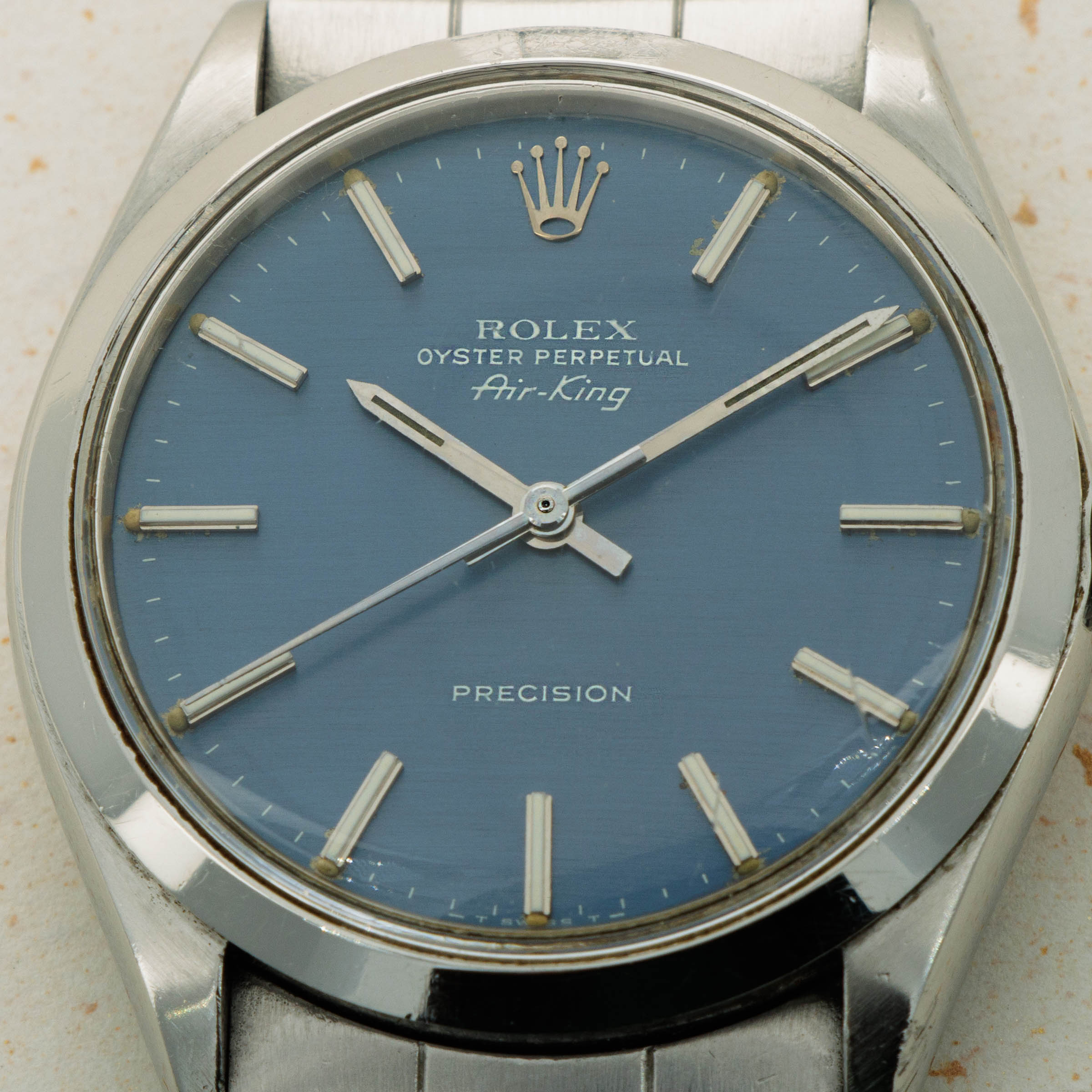 Rolex air king hot sale blue dial