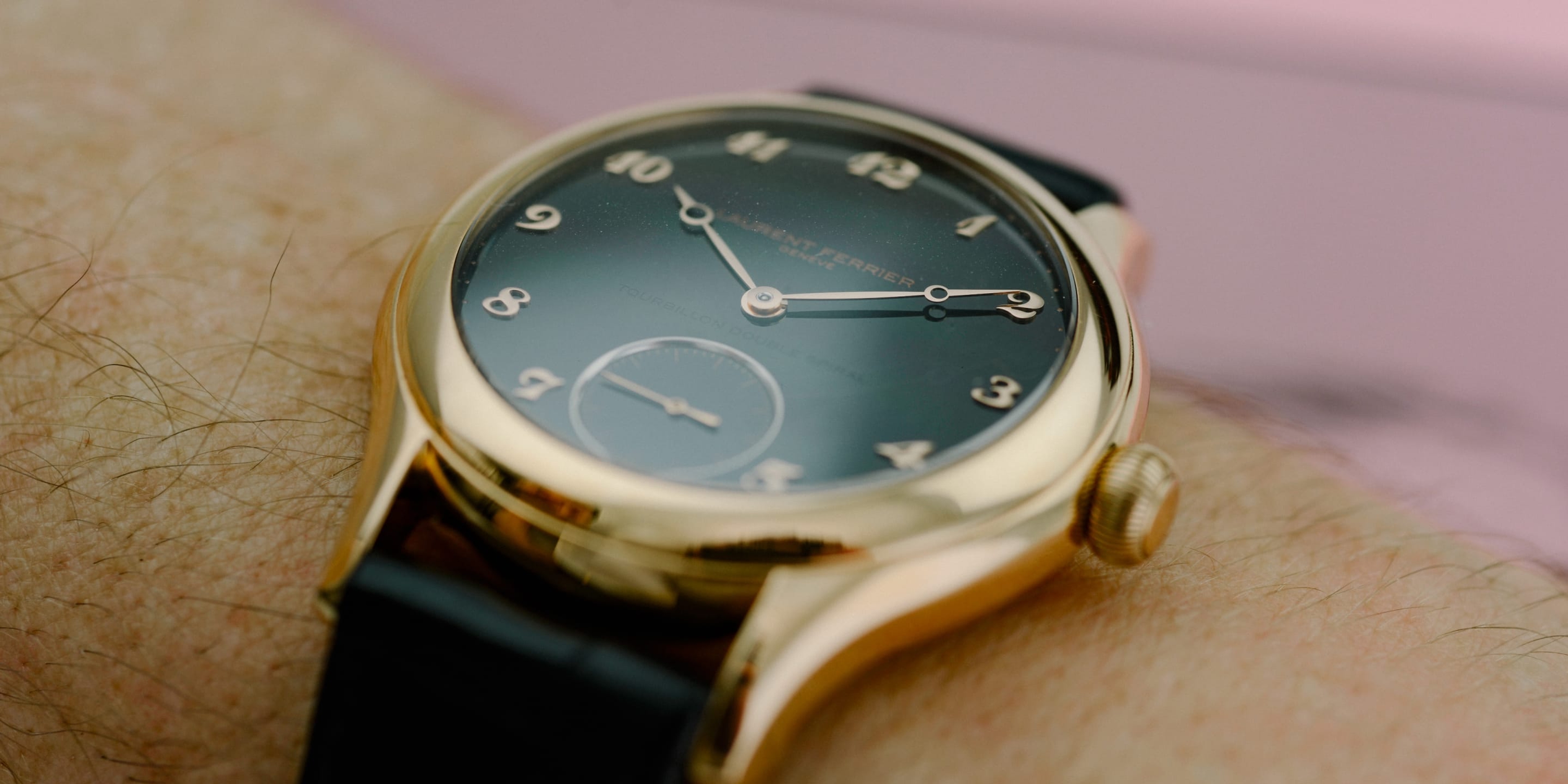 A watch on a man's arm