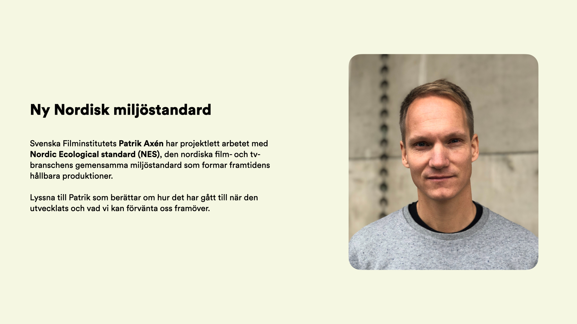 Ny Nordisk miljöstandard