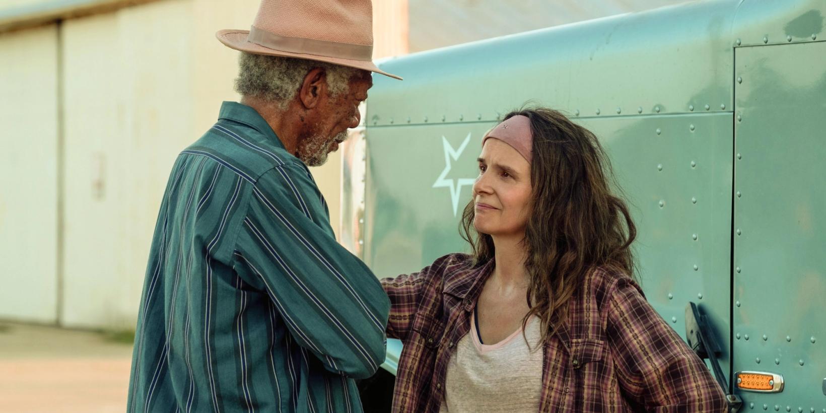 Morgan Freeman og Juliette Binoche i Paradise Highway