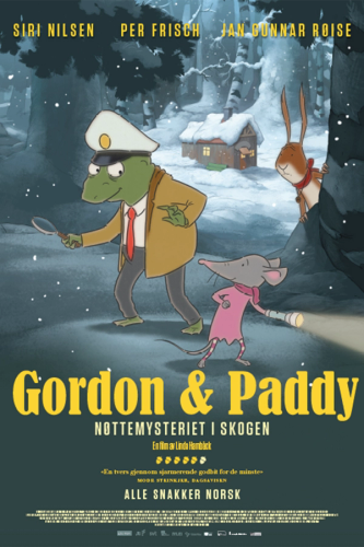 Plakat for 'Gordon & Paddy - nøttemysteriet i skogen'