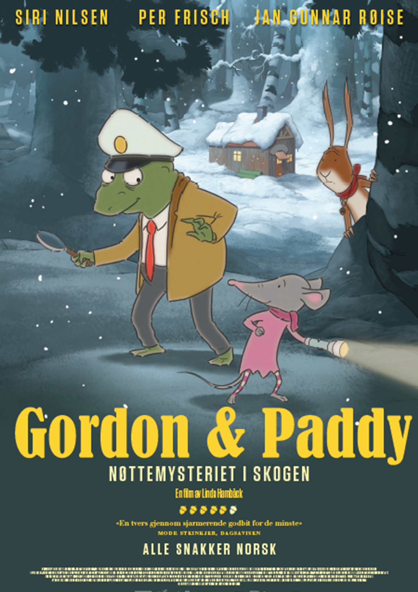 Plakat for 'Gordon & Paddy - nøttemysteriet i skogen'
