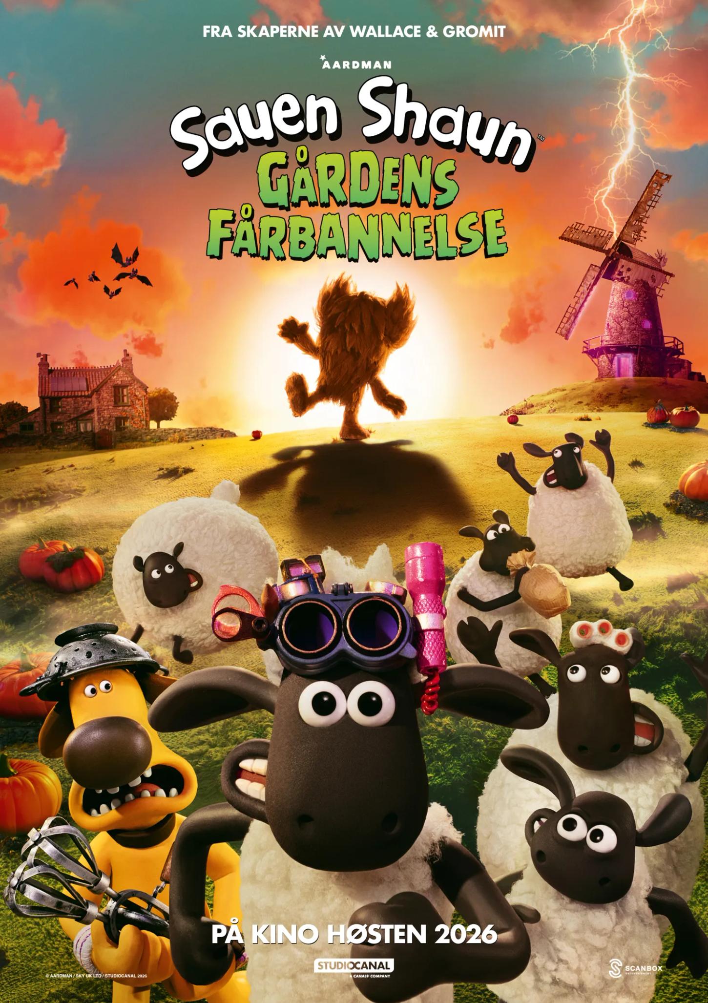 Plakat for 'Sauen Shaun - Gårdens fårbannelse'