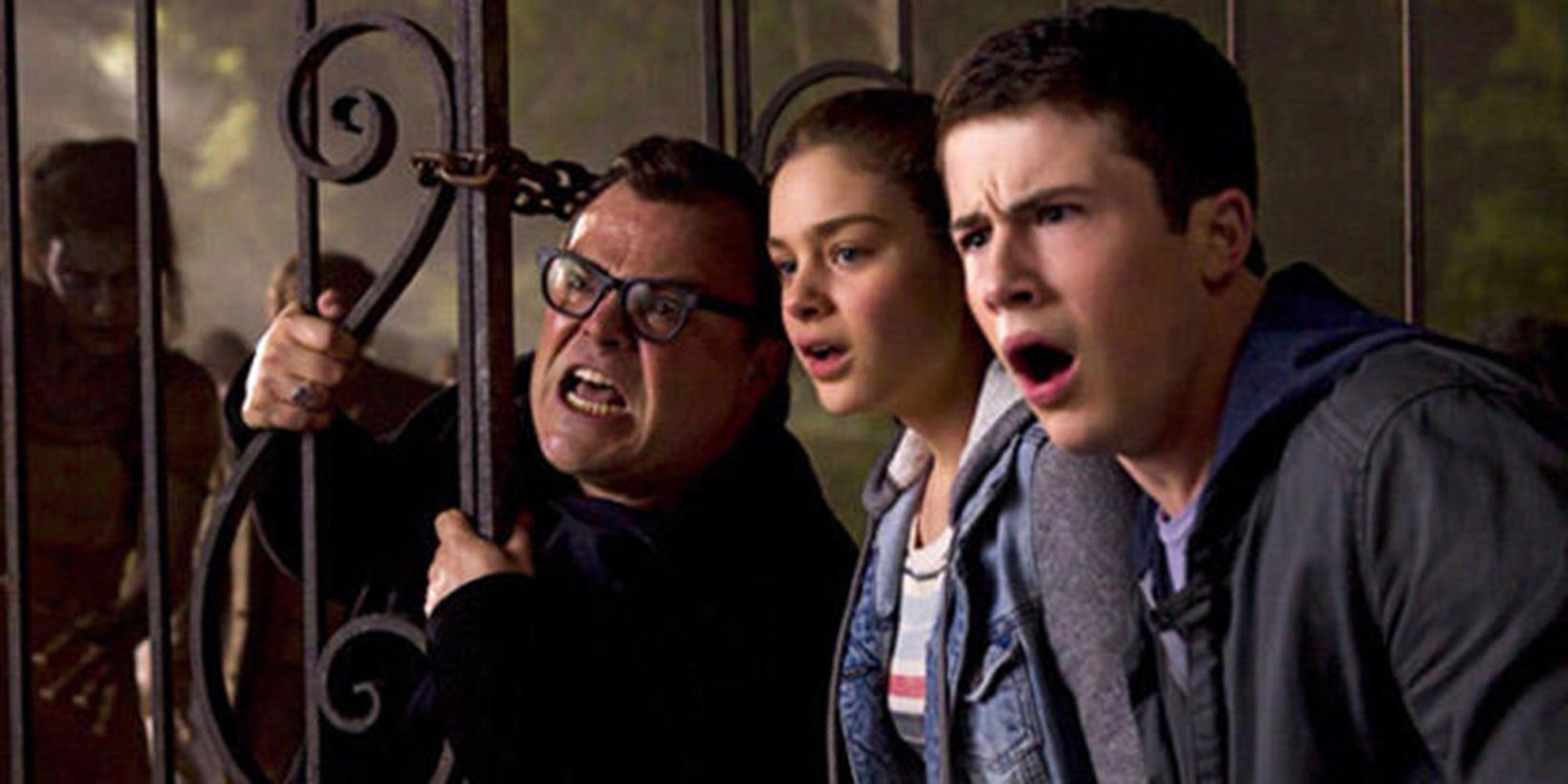Jack Black, Odeya Rush og Dylan Minnette i Goosebumps