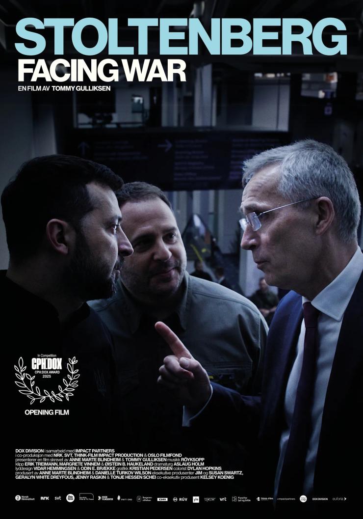 Plakat fra 'Stoltenberg - Facing war'