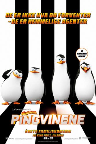 Plakat for 'Madagaskarpingvinene (3D, norsk tale)'