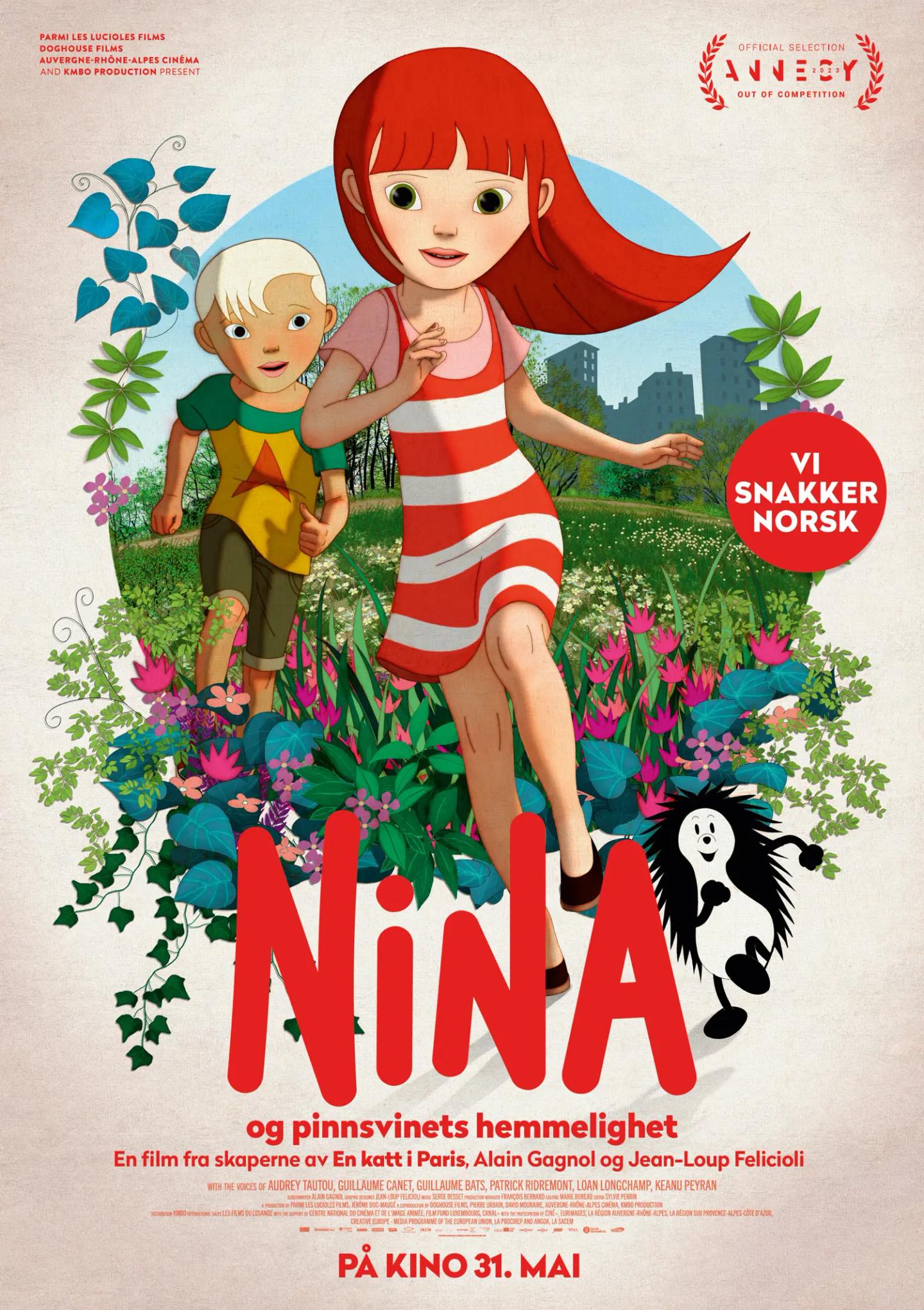 Plakat for 'Nina og pinnsvinets hemmelighet'