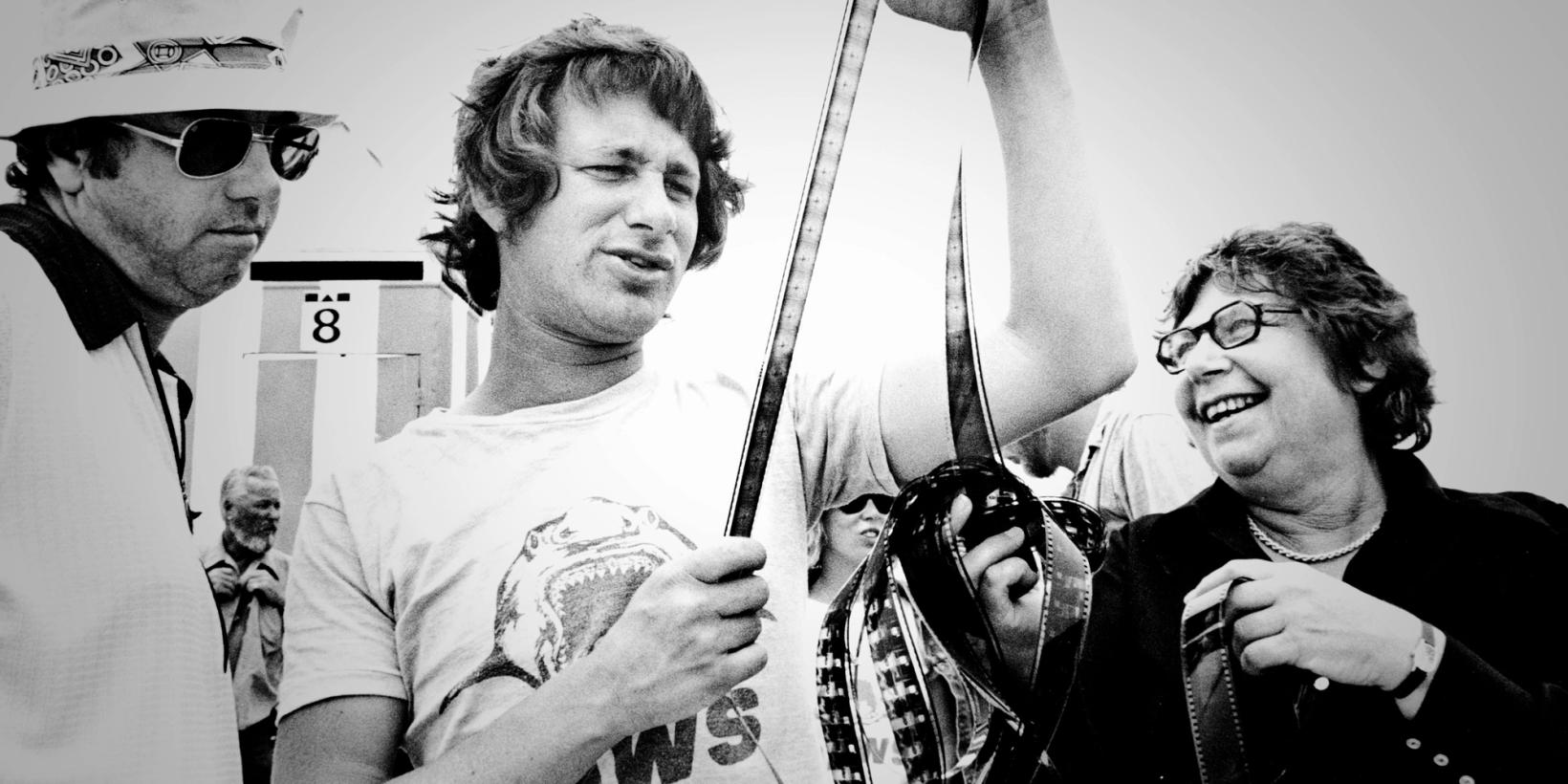 Steven Spielberg i arkivbilde fra Jaws 50: The Definitive Story