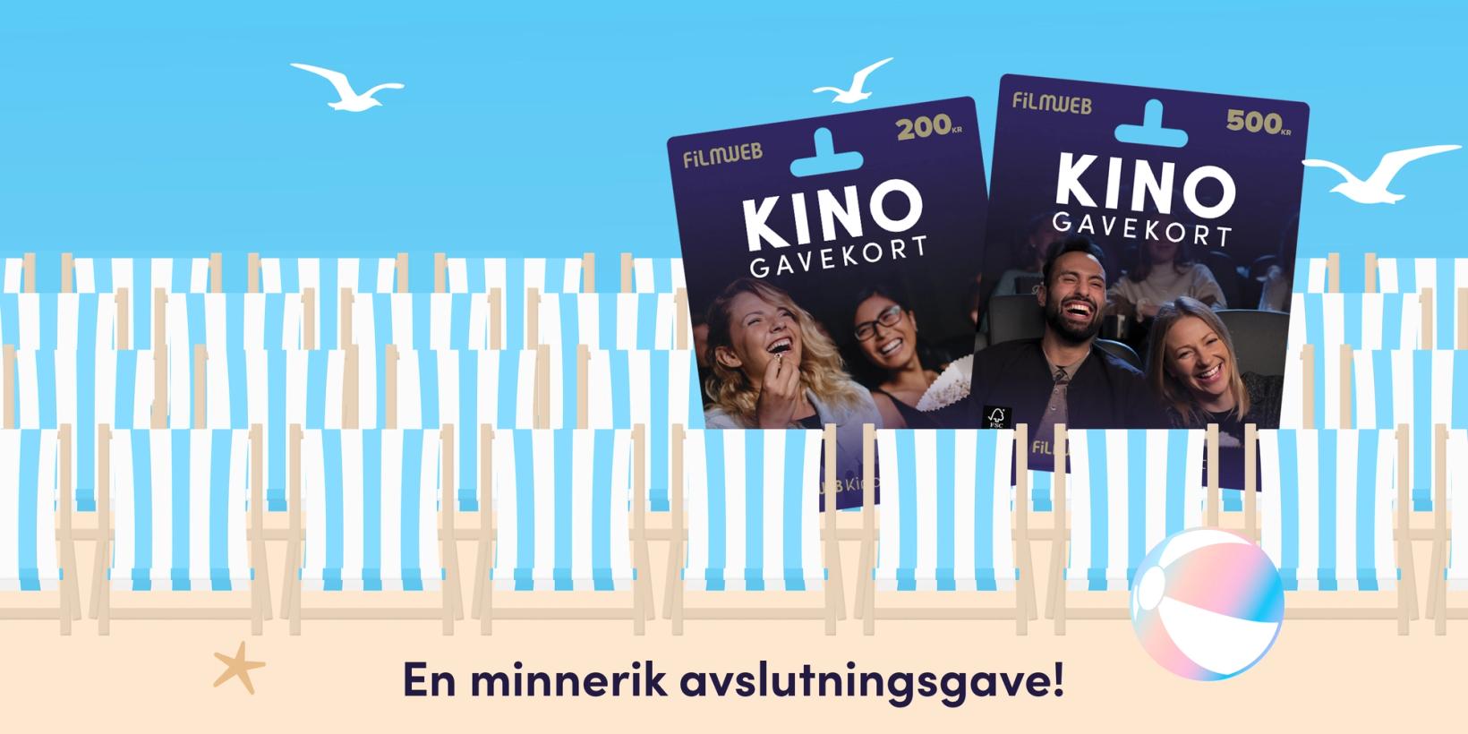Kinogavekort som sommergave og avslutningsgave