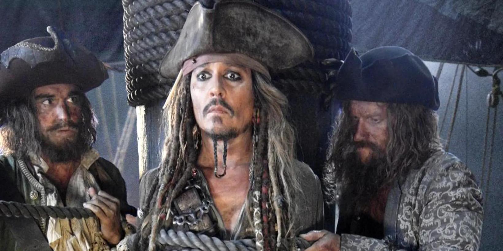 Johnny Depp i Pirates of the Caribbean: Dead Men Tell No Tales
