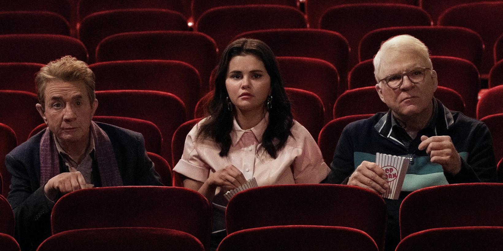 Martin Short, Selena Gomez og Steve Martin i Only Murders in the Building sesong 3