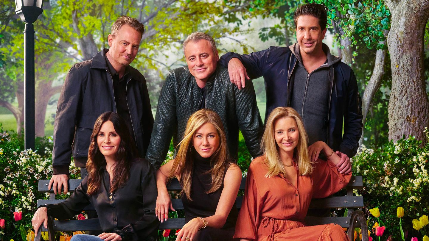 Matthew Perry, Matt LeBlanc, David Schwimmer, Courtney Cox, Jennifer Aniston og Lisa Kudrow i Friends: The Reunion