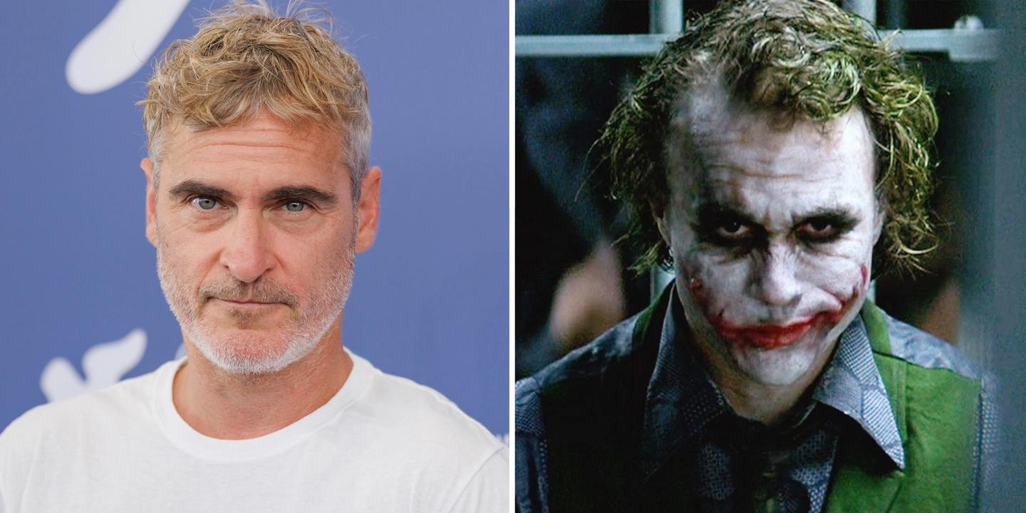 Joaquin Phoenix og Heath Ledger Joker