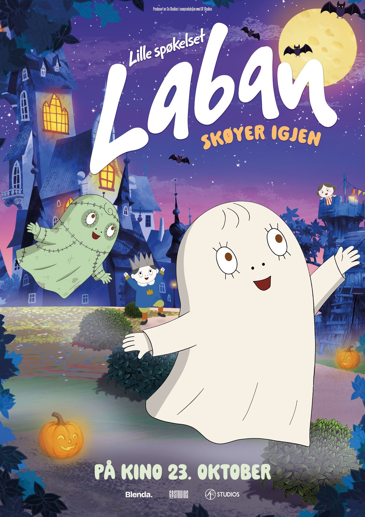 Plakat for 'Lille spøkelset Laban skøyer igjen'