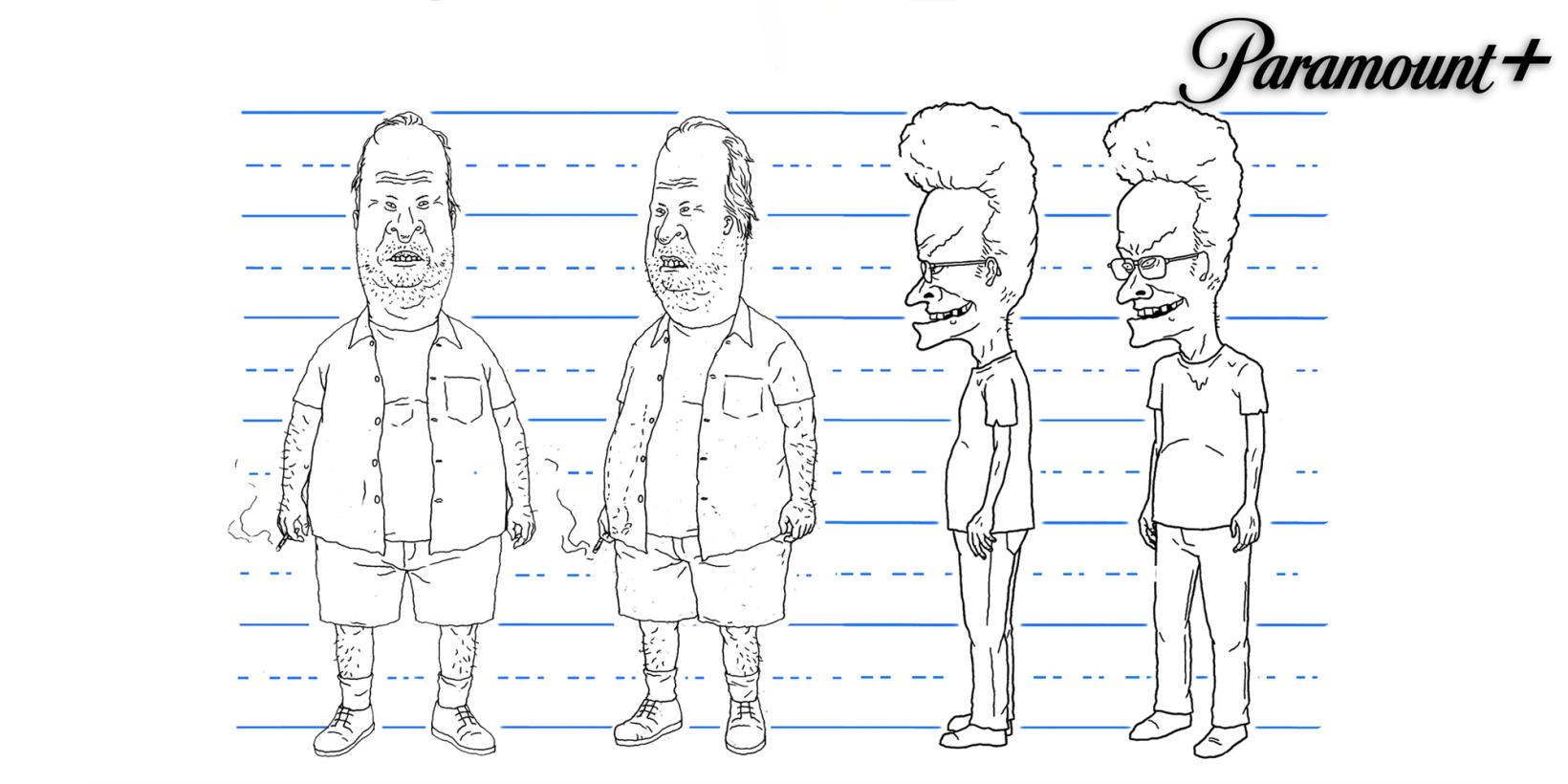 Beavis and Butt-Head Do the Universe med Paramount+-logo og legal line