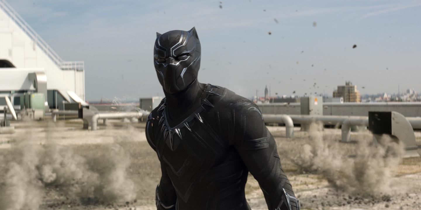 Chadwick Boseman som Black Panther i Captain America: Civil War