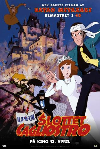Plakat for 'Lupin III: Slottet i Cagliostro'