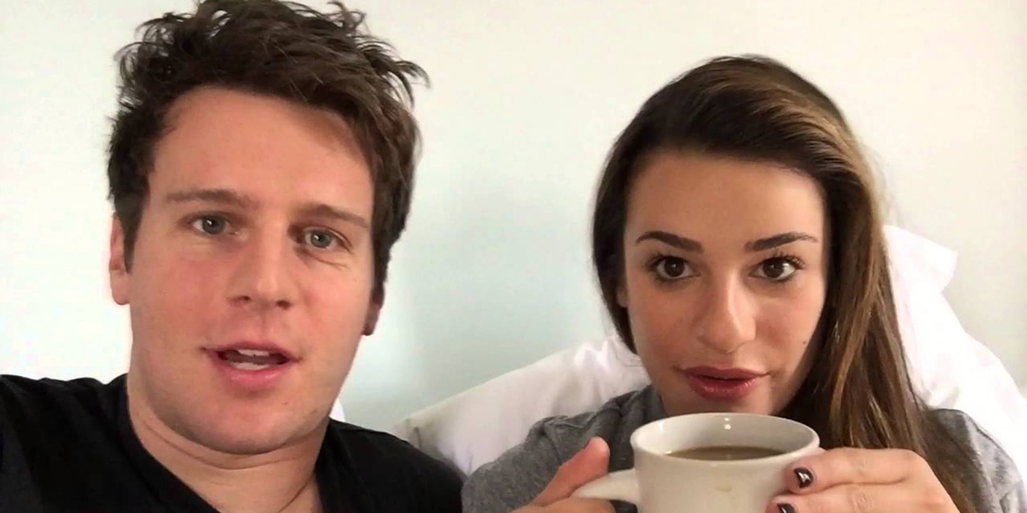 Jonathan Groff og Lea Michele