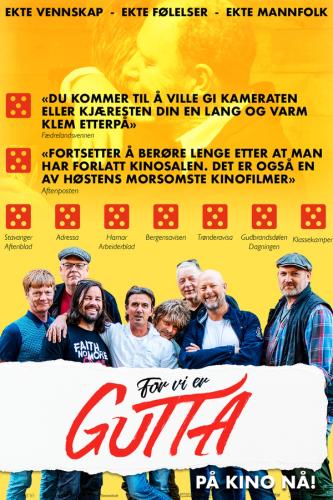 Plakat for 'For vi er gutta'