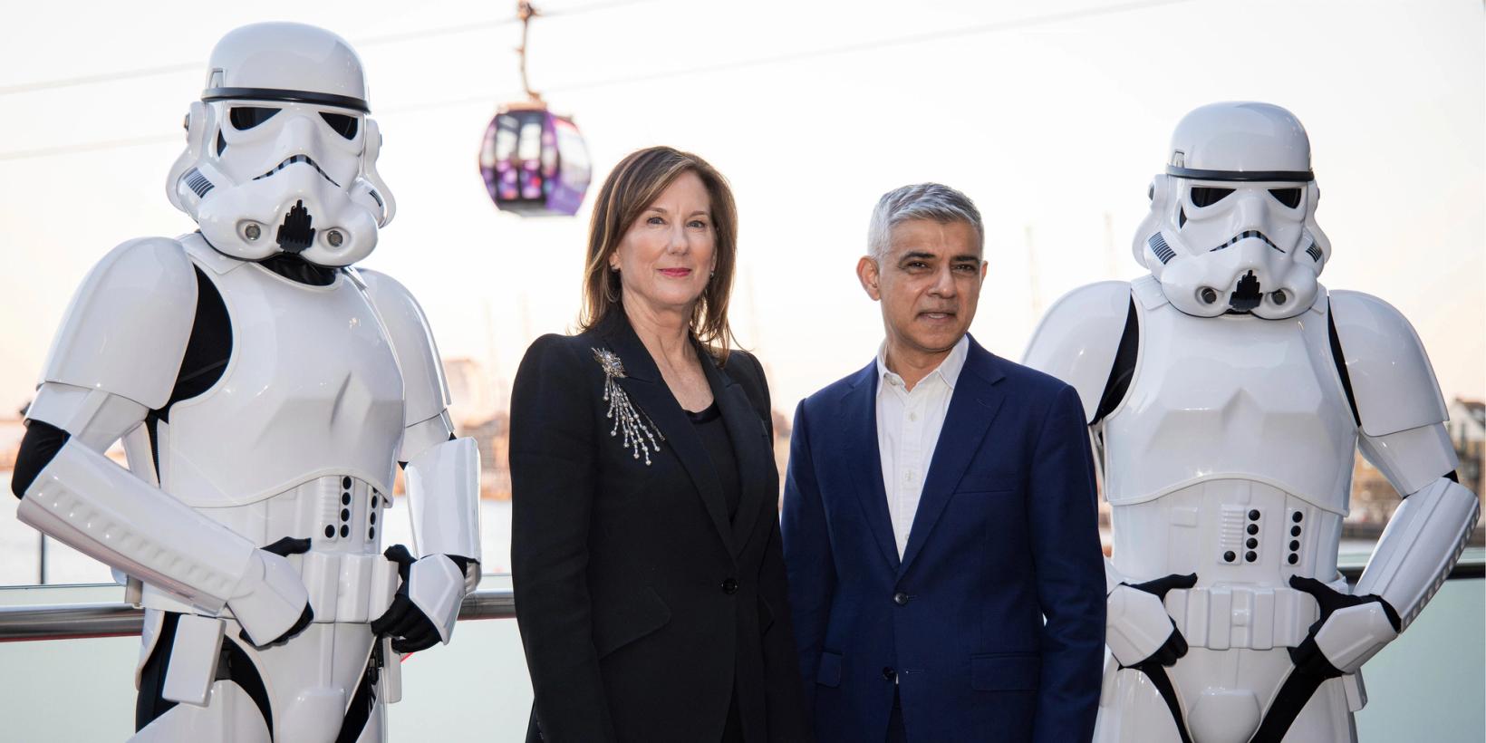 Kathleen Kennedy og Sadiq Khan, borgermester i London, i 2023