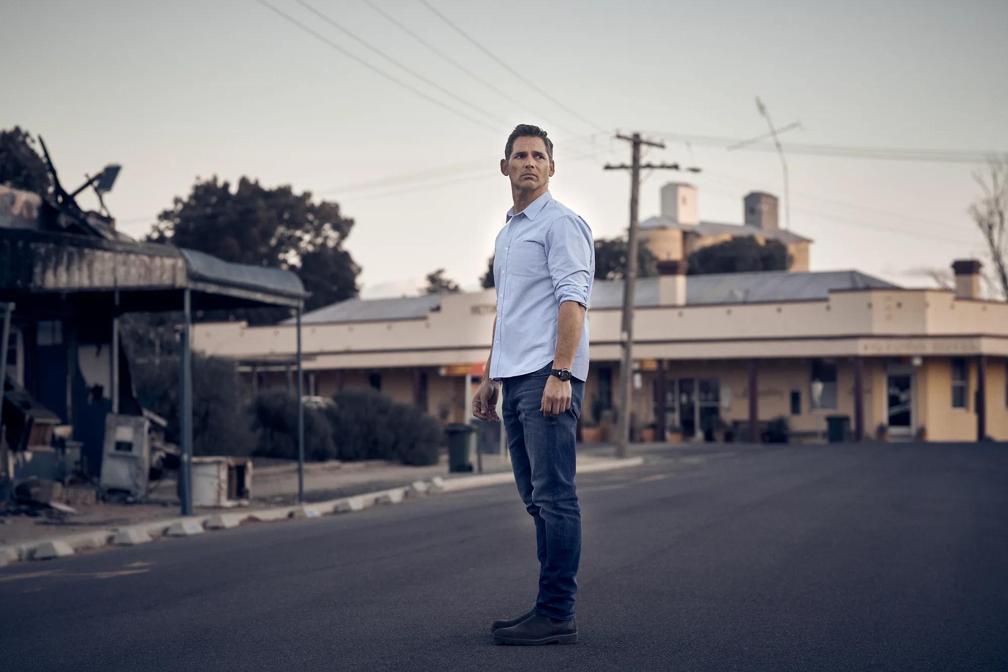 a man standing on a street