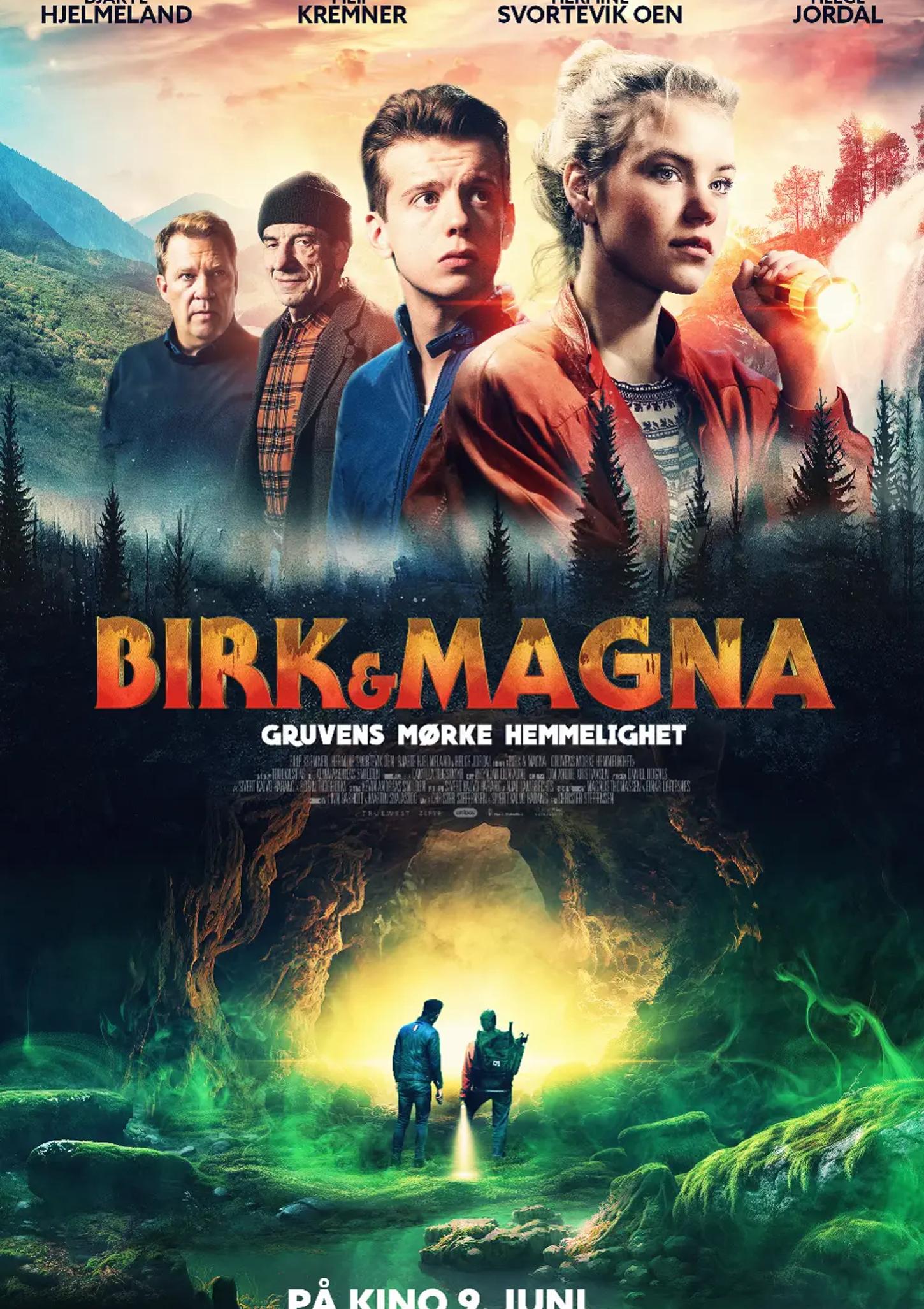 Plakat for 'Birk & Magna - Gruvens mørke hemmelighet'