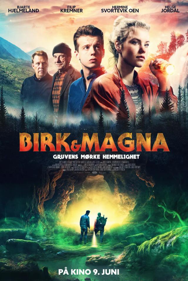 Plakat for 'Birk & Magna - Gruvens mørke hemmelighet'