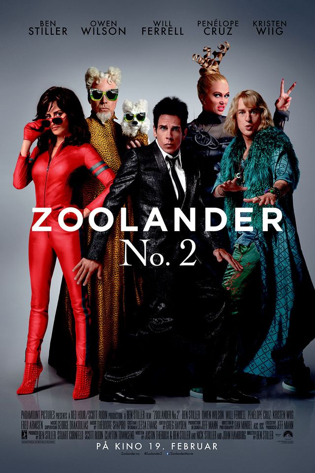 Owen Wilson, Ben Stiller og Penelope Cruz i Zoolander 2