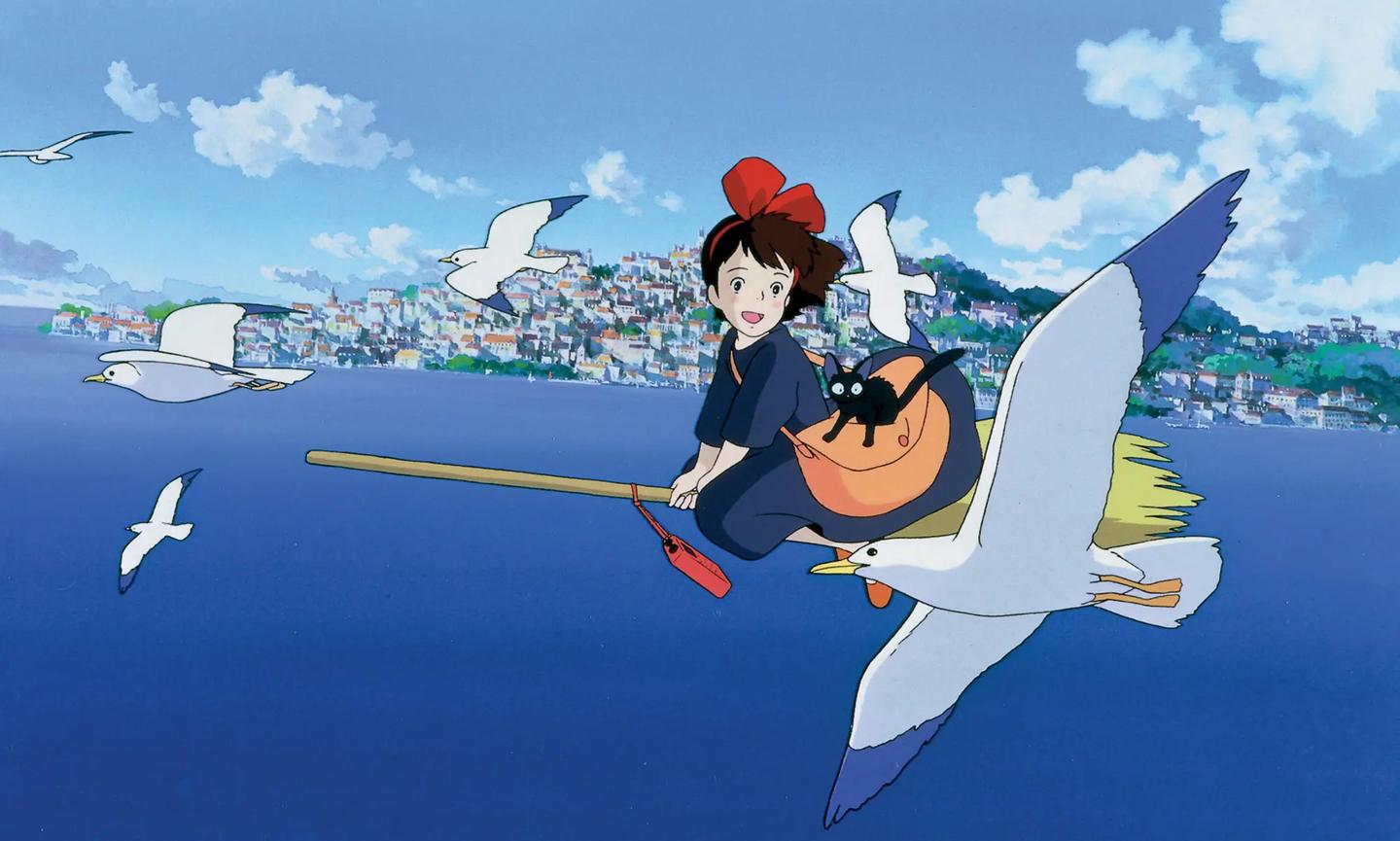 a cartoon of a person flying a kite