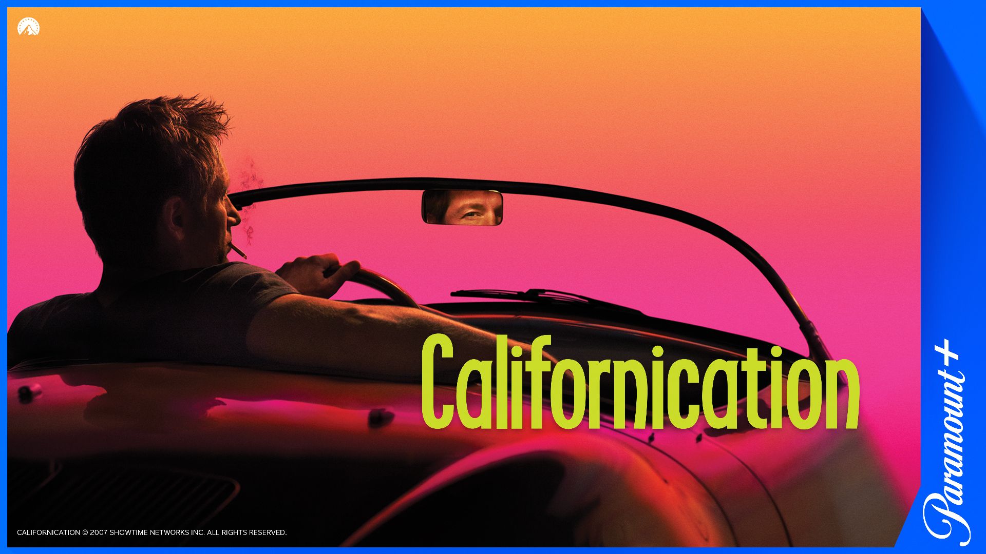 Californication, med Paramount+-logo og legal line