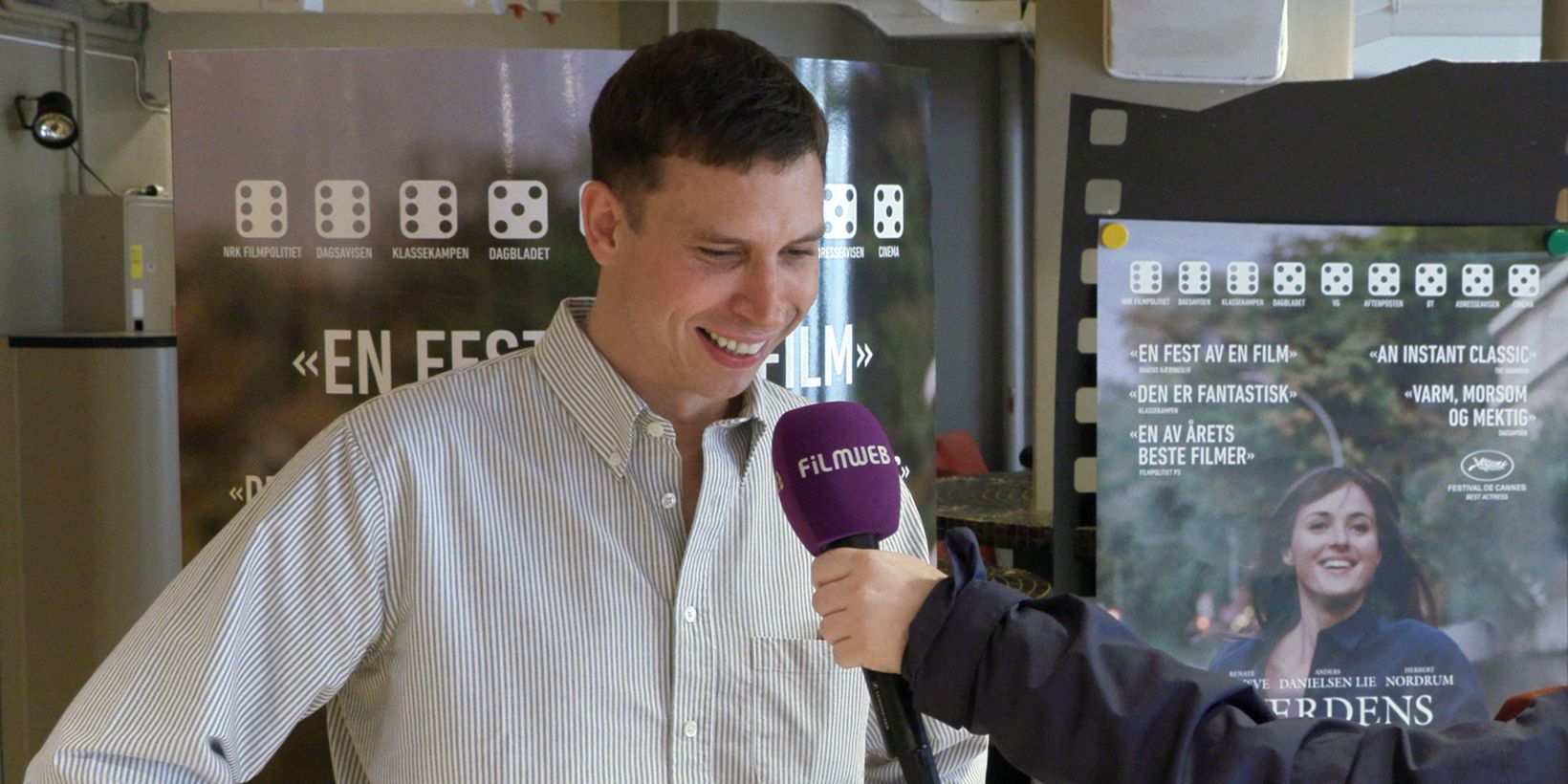 Herbert Nordrum på pressedag for Verdens verste menneske