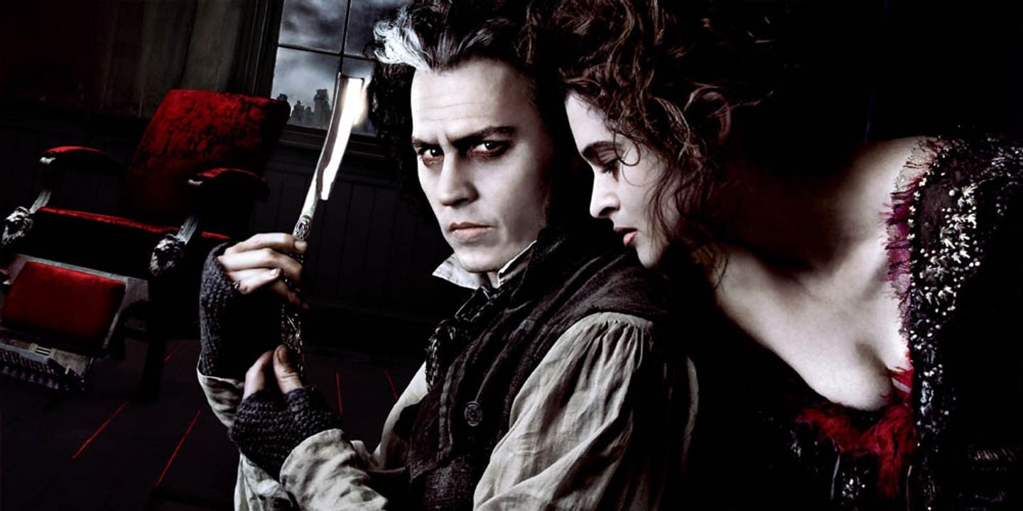 Johnny Depp og Helena Bonham-Carter i Sweeney Todd