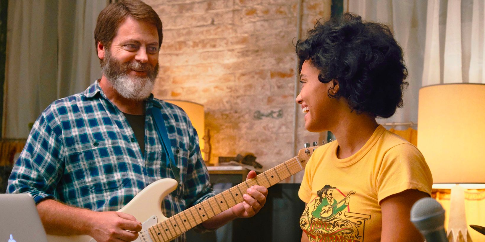 Nick Offerman og Kiersey Clemons i Hearts Beat Loud