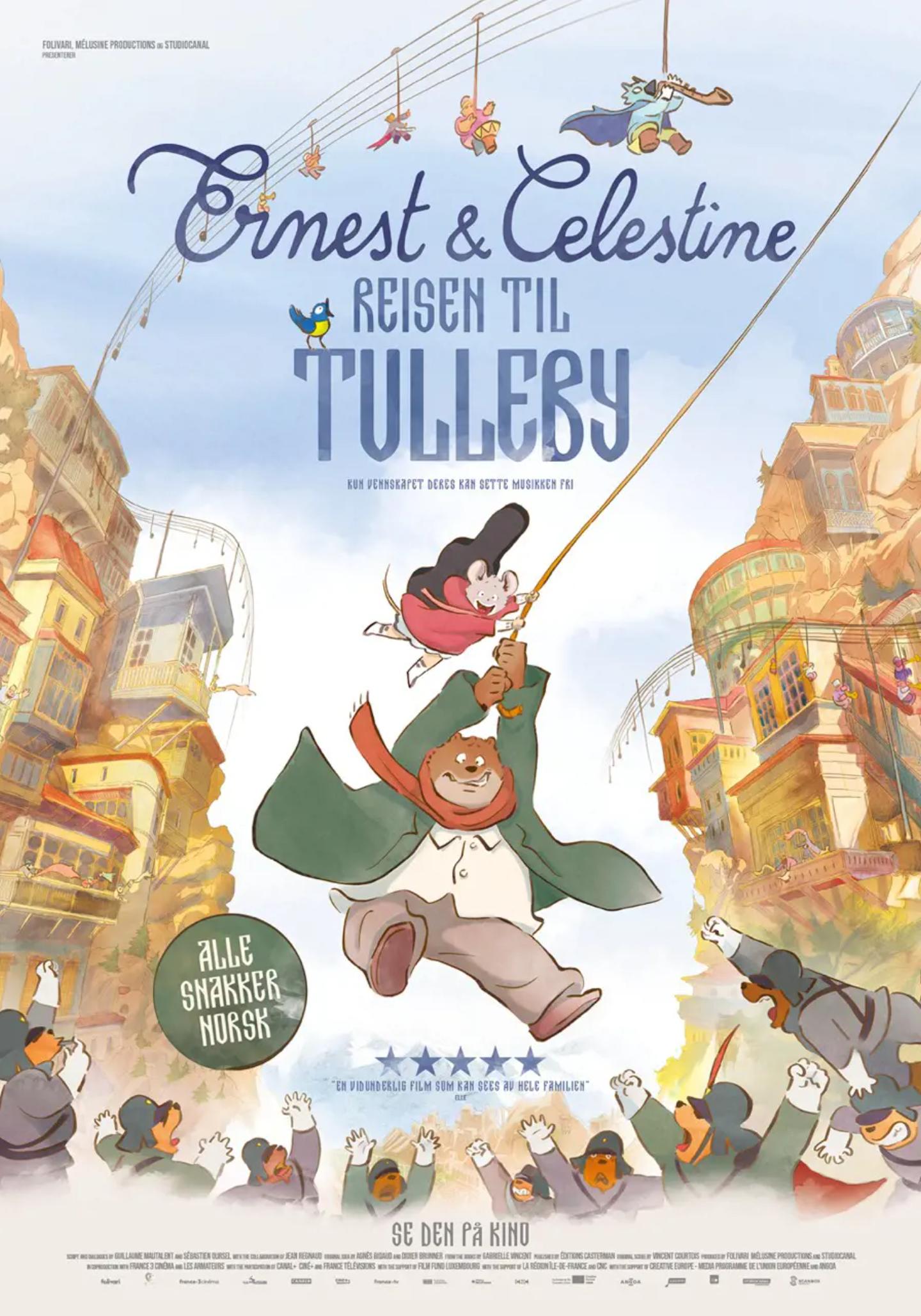 Plakat for 'Ernest og Celestine - Reisen til Tulleby'