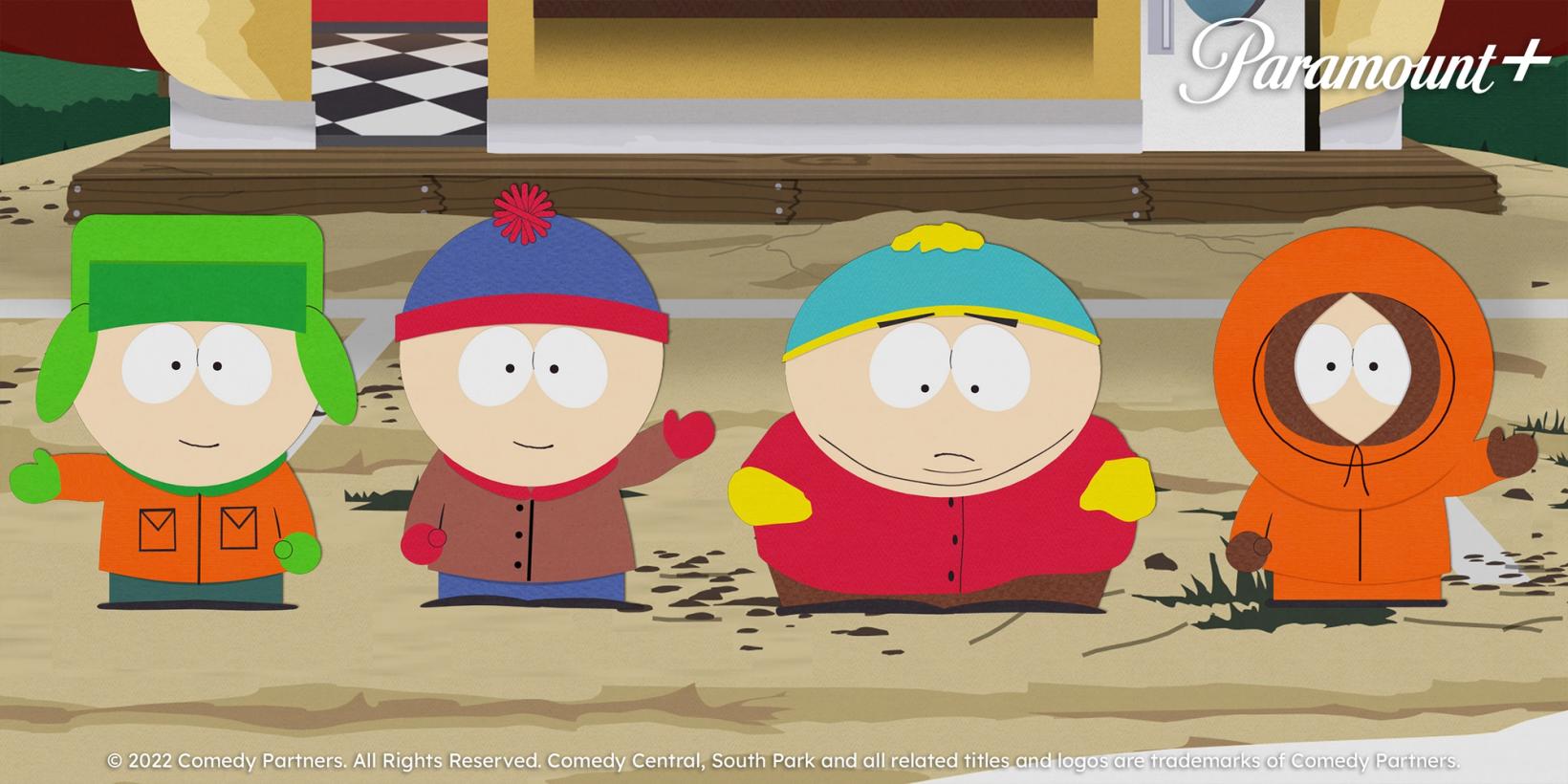 South Park: The Streaming Wars, med Paramount+-logo og legal line