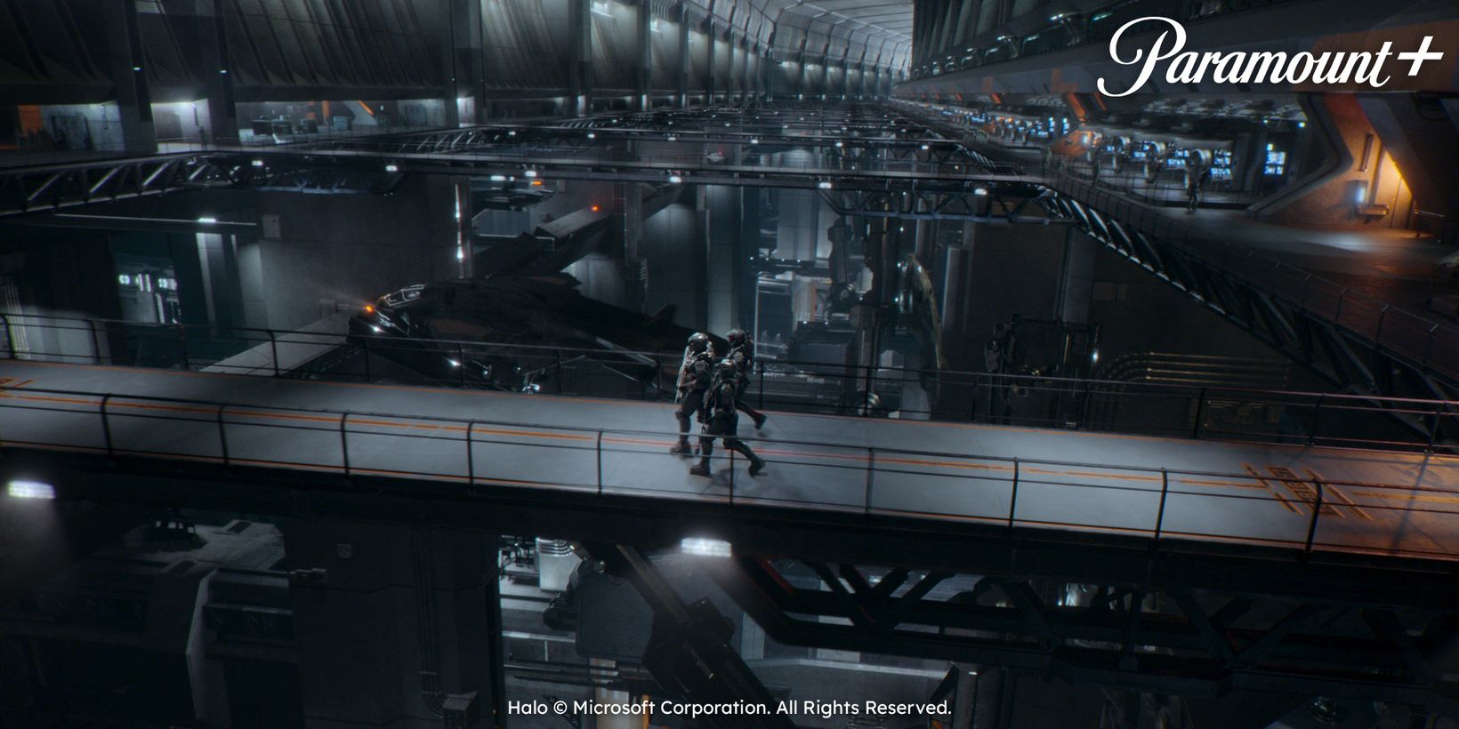 Halo med Paramount+-logo og legal lines
