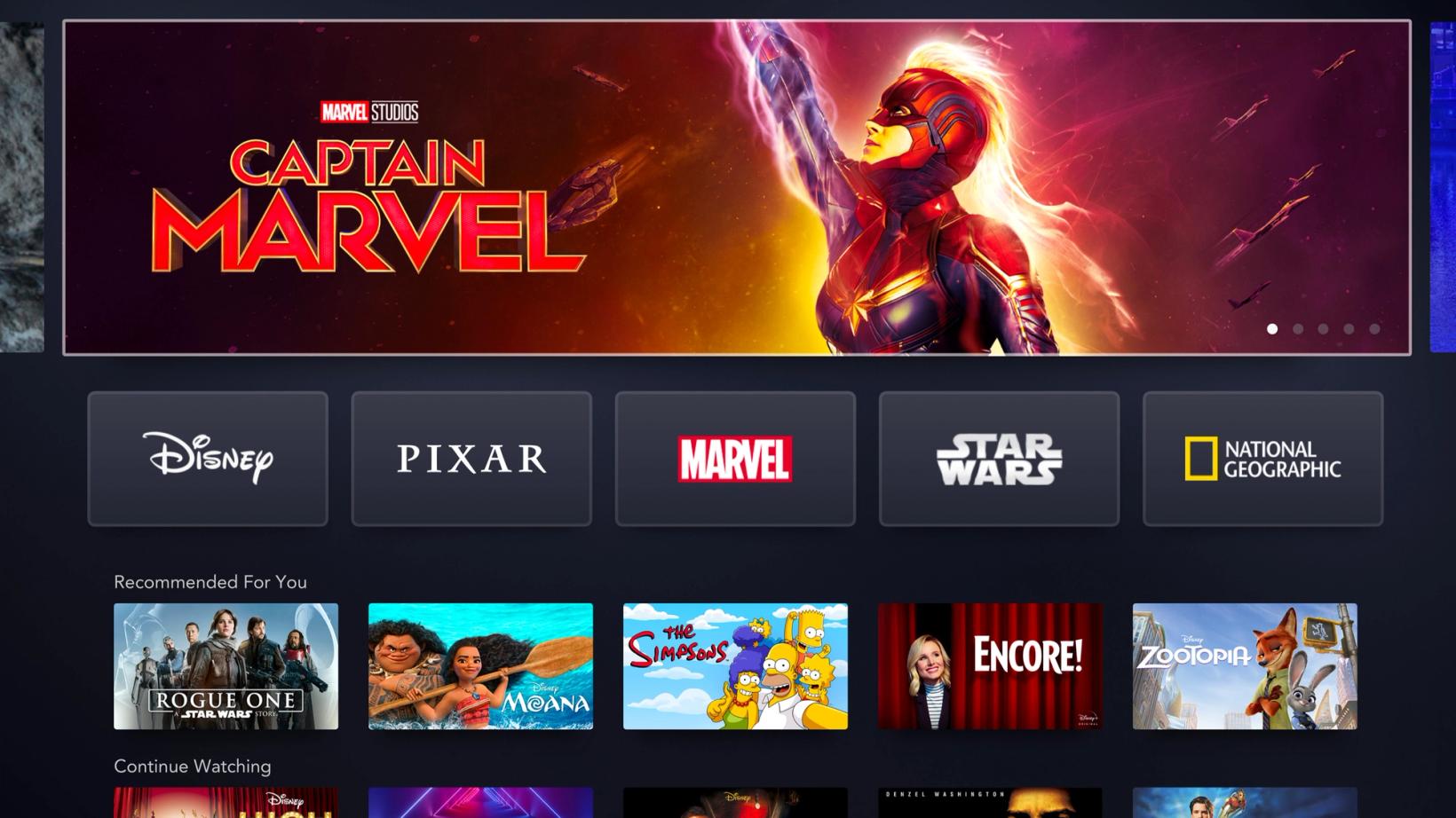 Disney+ skjermbilde