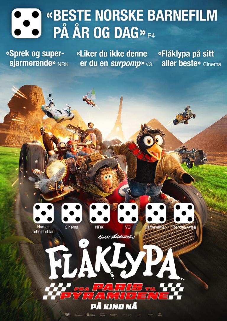 Plakat for 'Flåklypa - Fra Paris til pyramidene'
