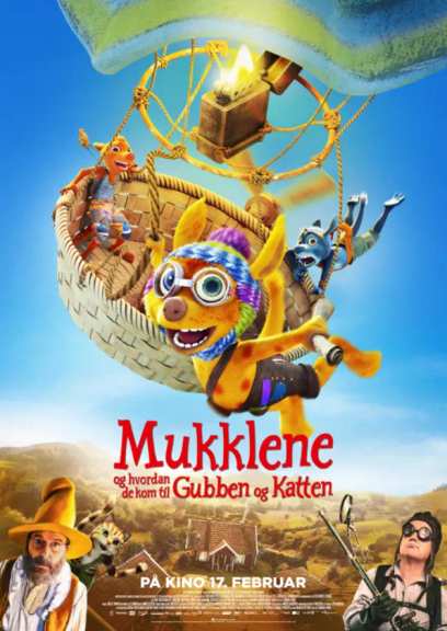 Plakat for 'Mukklene og hvordan de kom til Gubben og Katten'