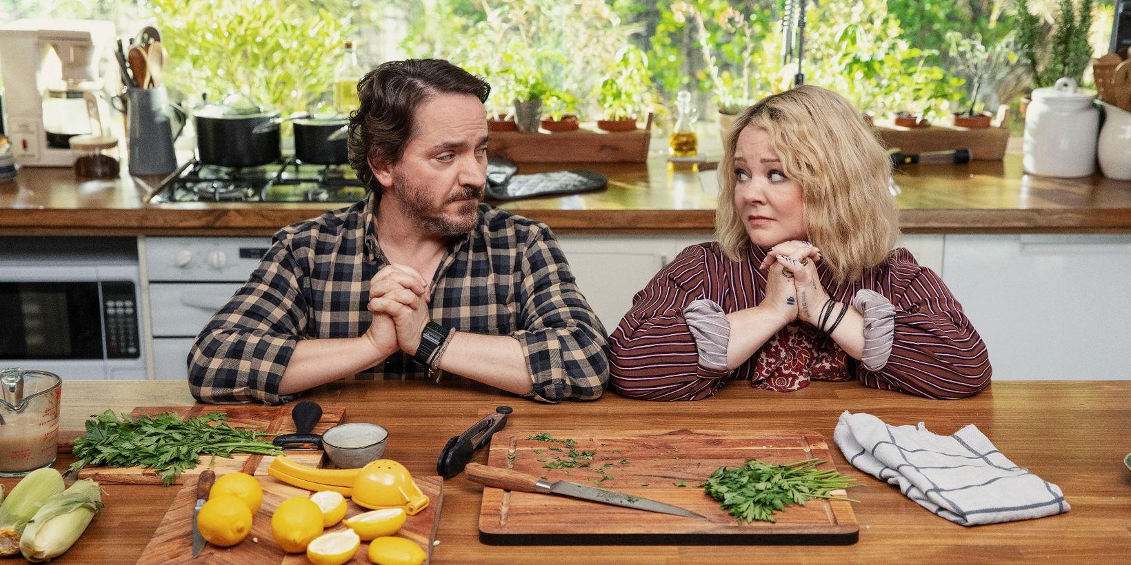Ben Falcone og Melissa McCarthy i God's Favorite Idiot